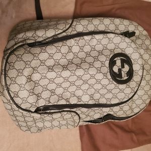 Gucci GG Supreme interlocking beige PVC backpack
